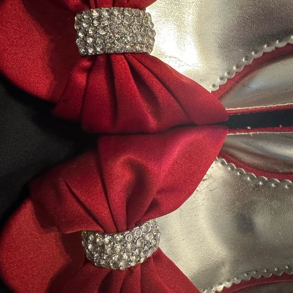 Deep dark red rhinestone high heels special occasions - Picture 7 of 12
